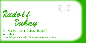 rudolf duhay business card